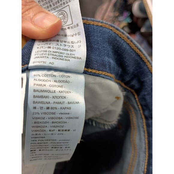 Levi's 311 Shaping Skinny Capri Jeans Womens Sz 32 Dark Blue Denim Mid Rise NWT - Picture 9 of 9